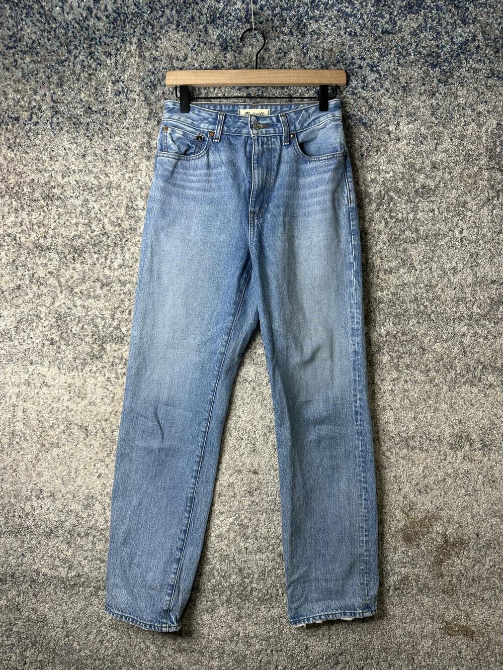 Madewell Curvy 90s Straight Jeans Womens 25 Light Wash Blue High Rise Denim